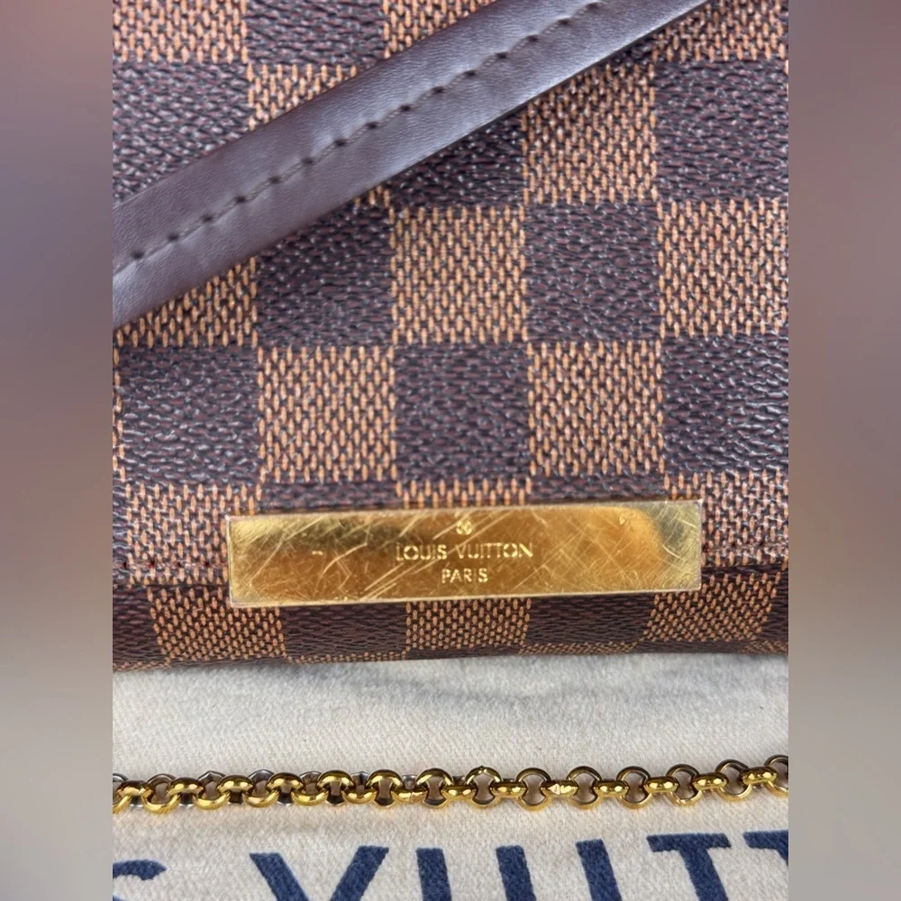 LOUIS VUITTON Favorite MM 2way Hand chain shoulder bag Damier Ebene Used - Picture 4 of 13
